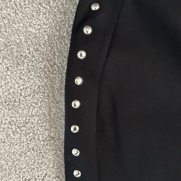 NWT Bar III black studded leggings, size L. - Picture 4 of 6
